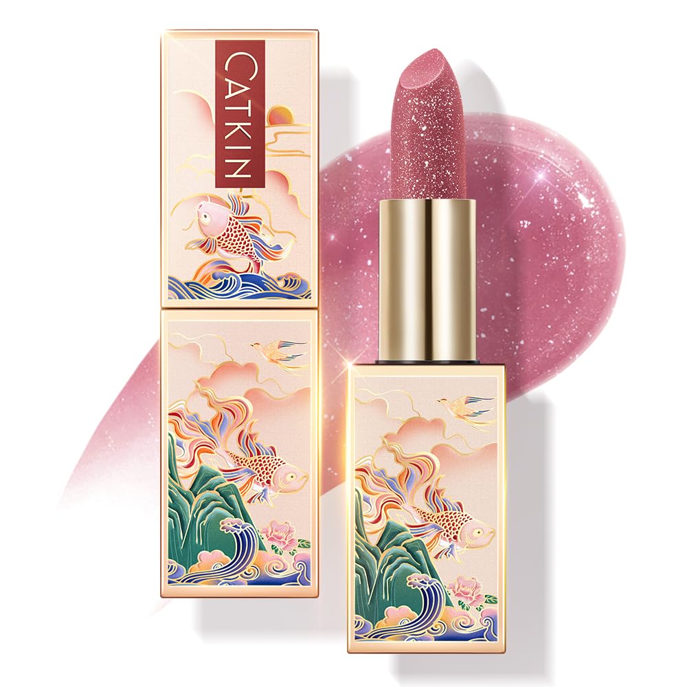 CATKIN Lip Balm Tinted Color Changing Lipstick Ultra Hydrating Lip Moistrurizer Chapstick with Vitamin E Nourishing For Cracked & Dry Lips 0.12 oz C07 Amethyst