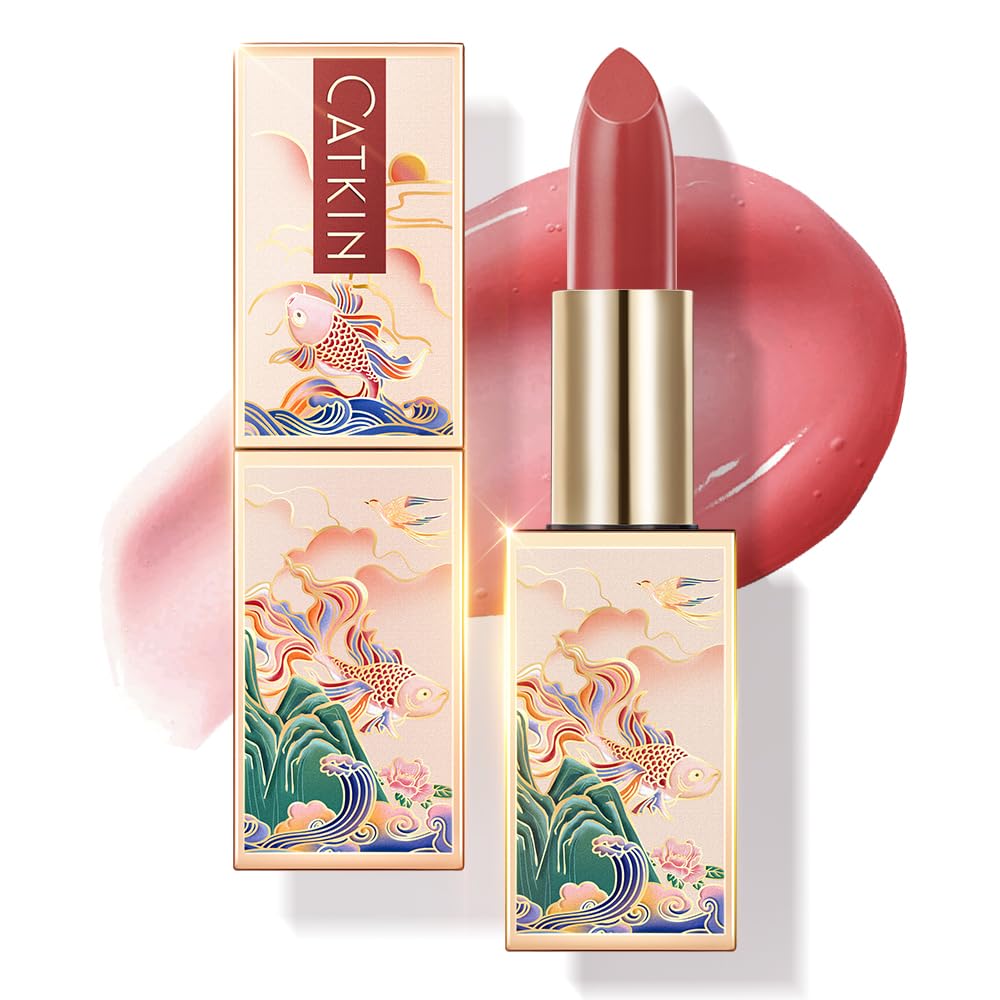CATKIN Lip Balm Tinted Color Changing Lipstick Ultra Hydrating Lip Moistrurizer Chapstick with Vitamin E Nourishing For Cracked & Dry Lips 0.12 oz C07 Amethyst
