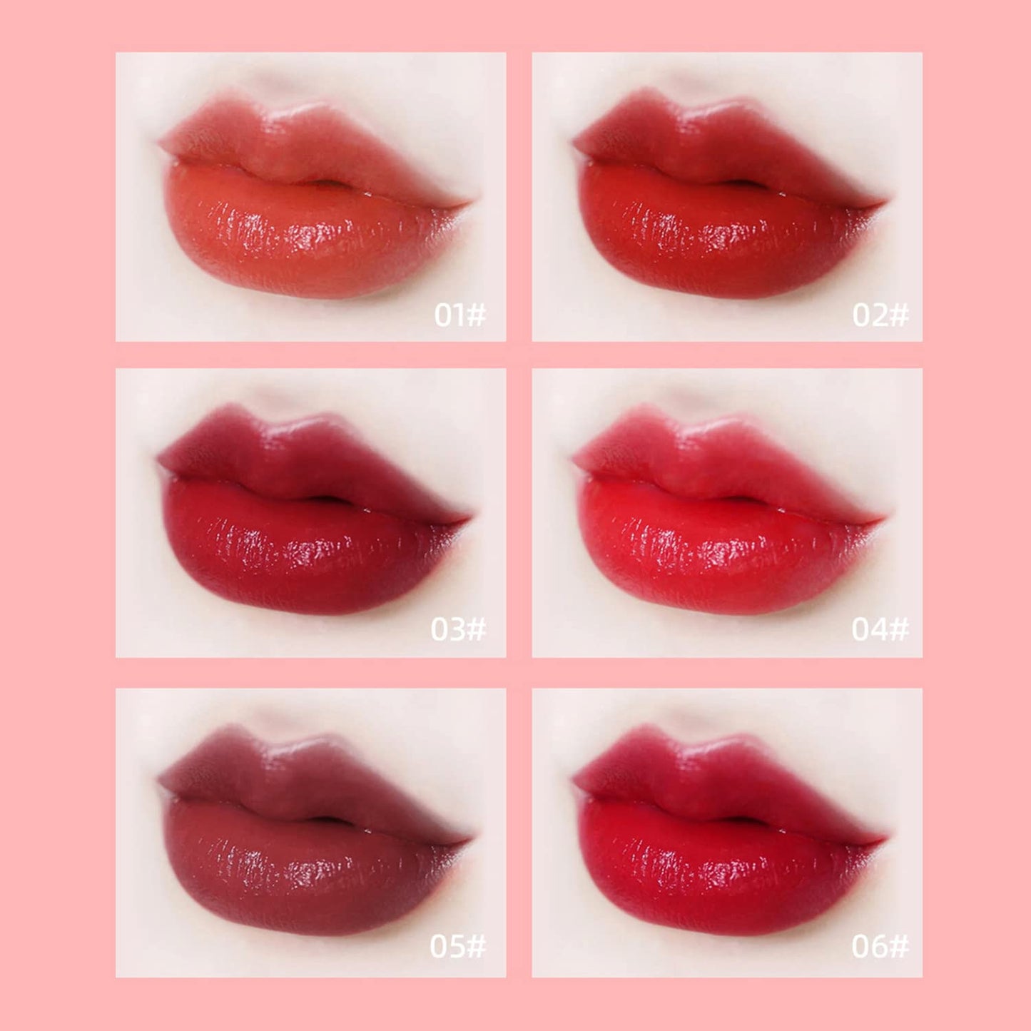 Eakroo 6 Colors Lip Tint Stain Mini Liquid Lipstick, Korean Lip Gloss Moisturizing Natural, Multi-Use Lip and Cheek Tint