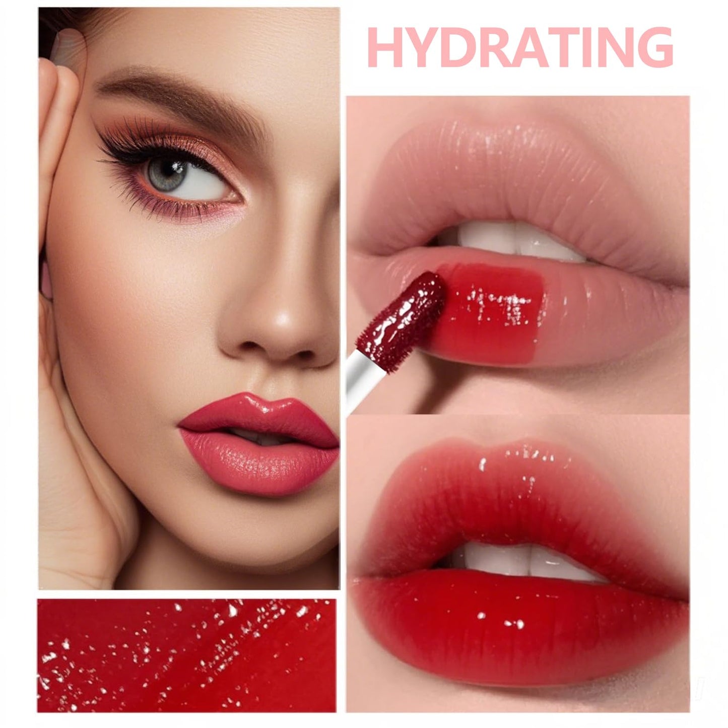 Eakroo 6 Colors Lip Tint Stain Mini Liquid Lipstick, Korean Lip Gloss Moisturizing Natural, Multi-Use Lip and Cheek Tint