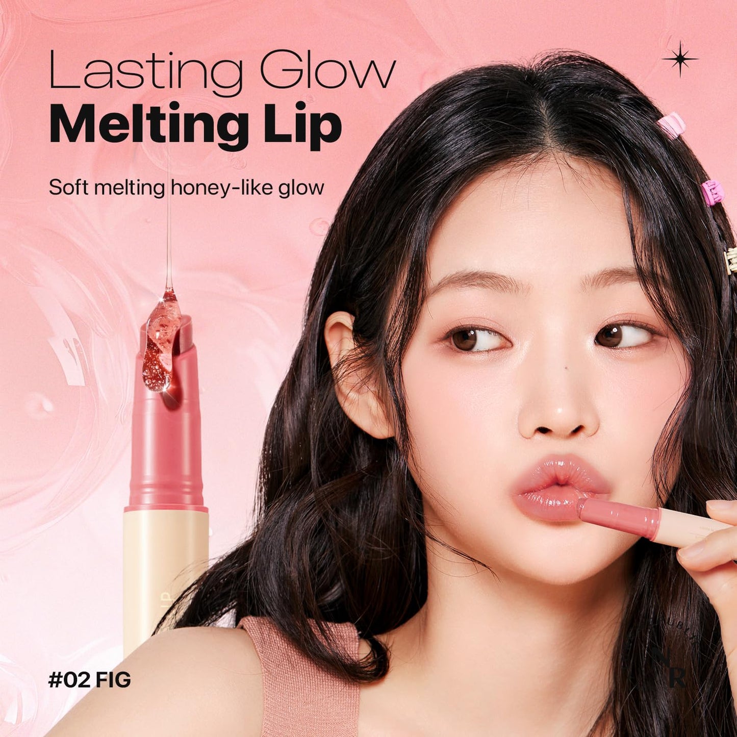 Nature Republic HONEY MELTING LIP (02 FIG) SOFT LIP STICK, Hydrating Gloss, Moisturizing balms, Sheer tint, Shine & Nude, Glowy Finish, korean make up