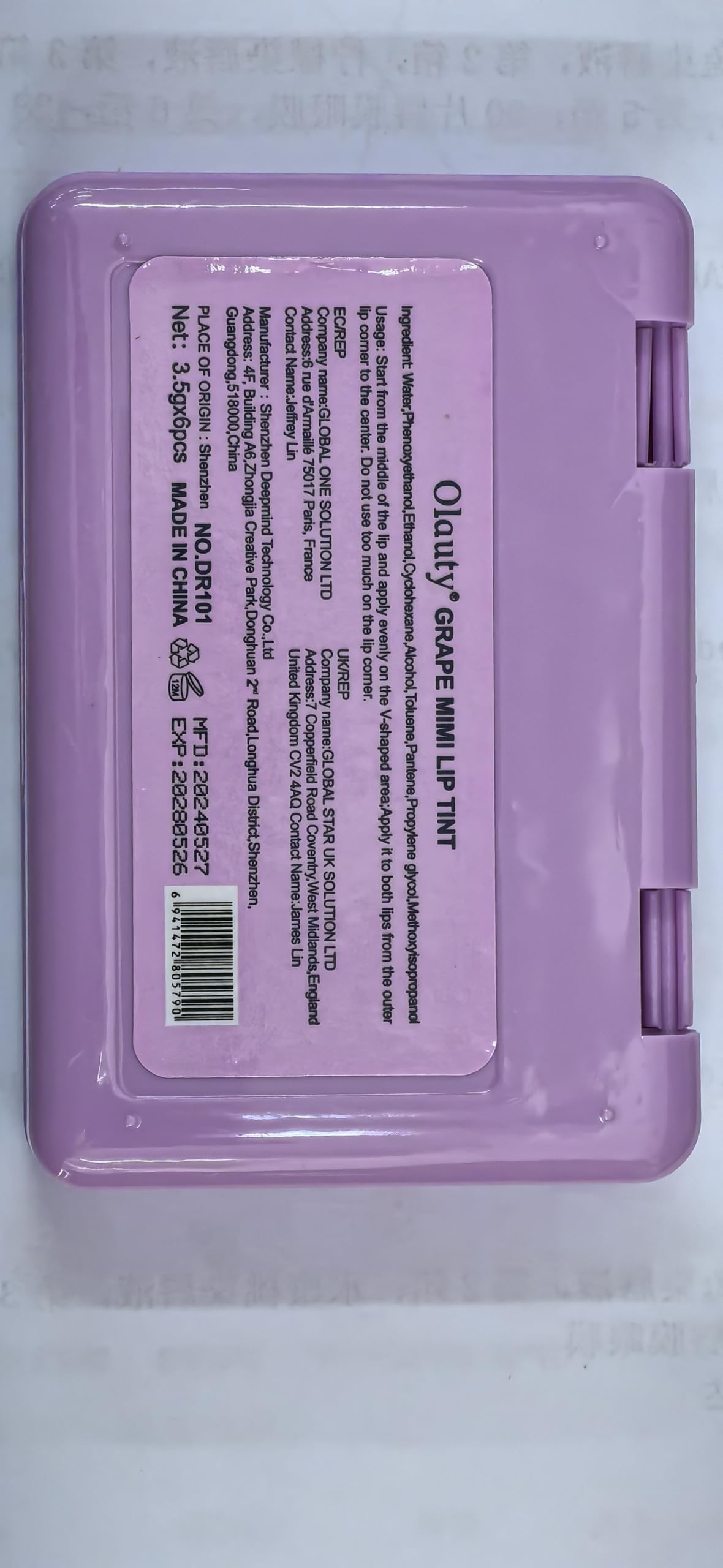 Eakroo 6 Colors Lip Tint Stain Mini Liquid Lipstick, Korean Lip Gloss Moisturizing Natural, Multi-Use Lip and Cheek Tint