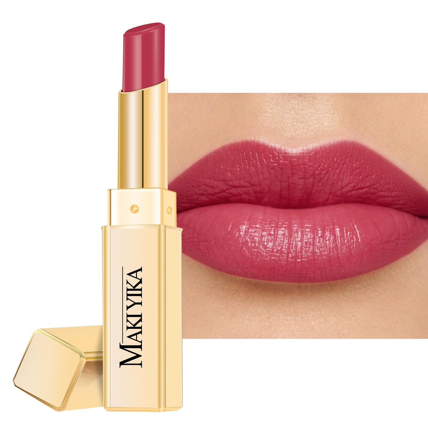 MAKI YIKA Moisture Pink Lipstick for Women Hydrate Lip Balm for Dry Cracked Lips Weightless Glossy Lip Color Juicy Finish,MA062 Pastel Pink