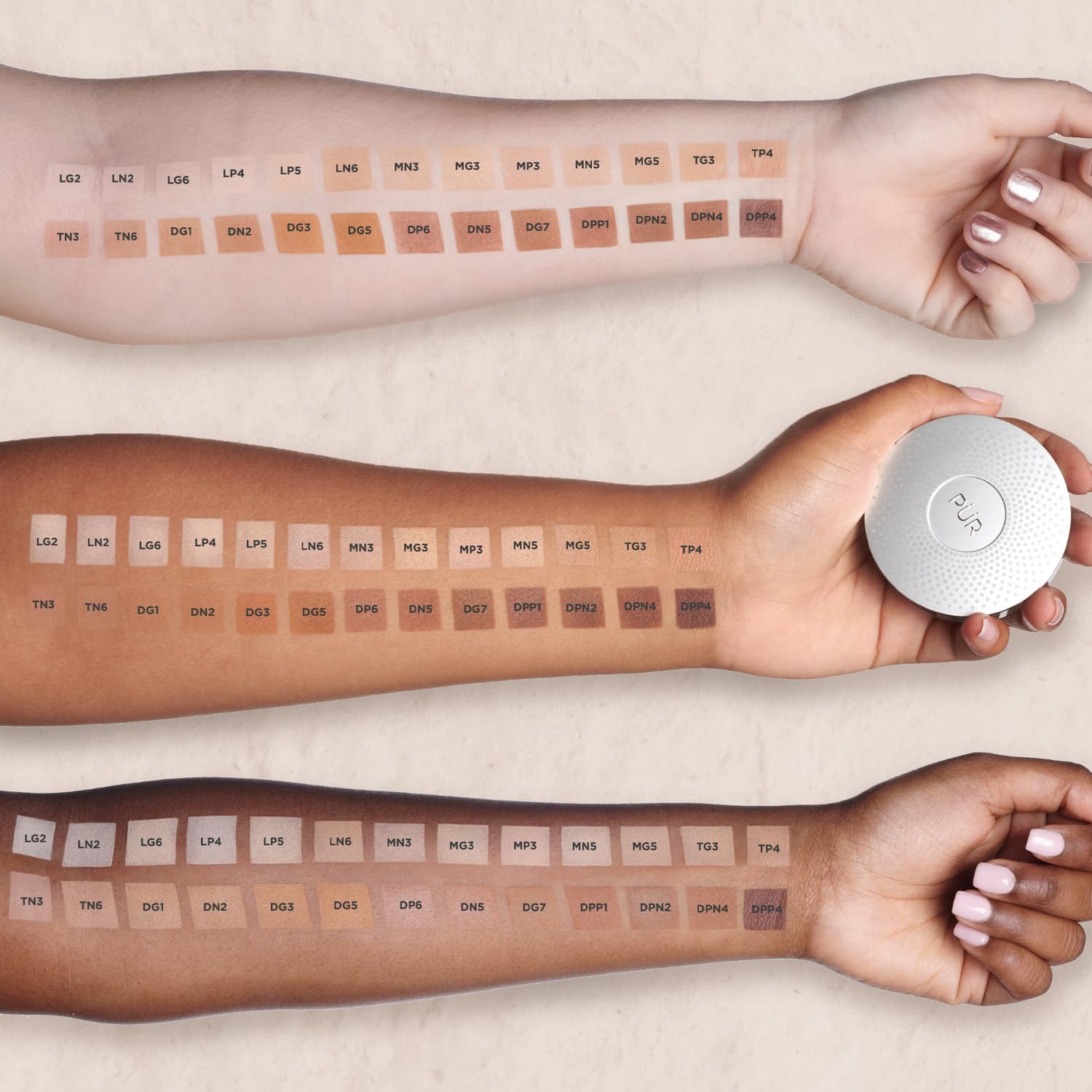 PÜR Beauty 4-in-1 Pressed Mineral Makeup SPF 15 Powder Foundation with Concealer & Finishing Powder- Medium to Full Coverage Foundation- Mineral-Based Powder- Cruelty-Free & Vegan Friendly