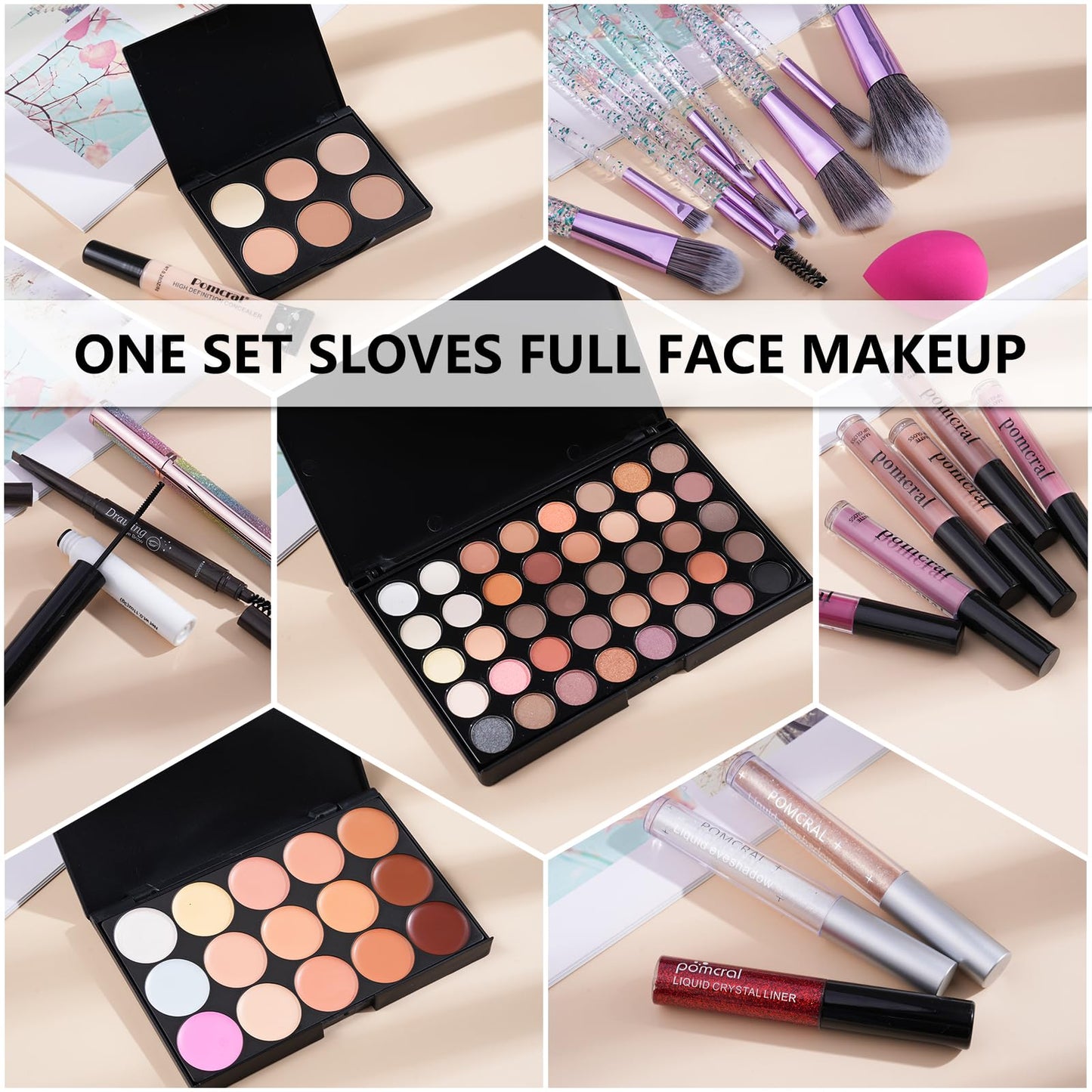 Makeup Kit For Girls,Full Makeup Set For Wonmen Includes 40 Colors Eyeshadow Palette Lip Gloss